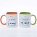 China Proveedor 11oz Taza de sublimación colorida y manejar tazas de café de cerámica colorida